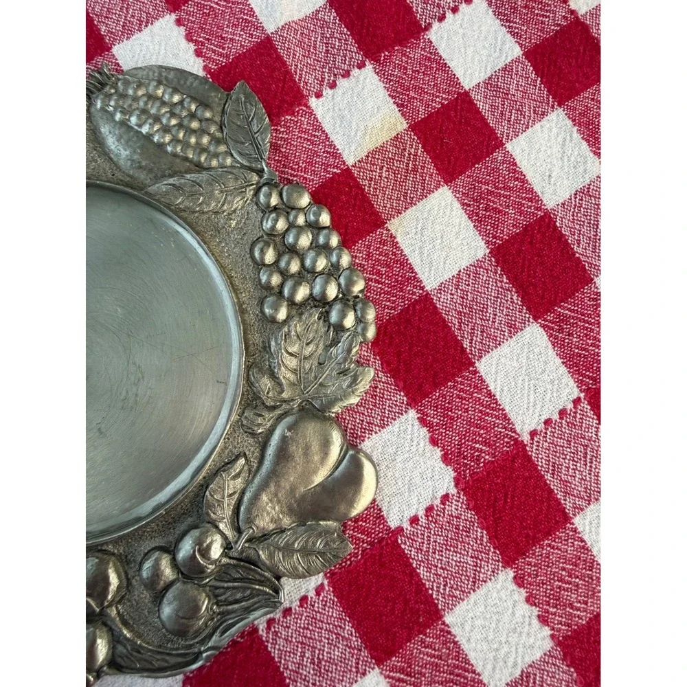 WILLIAMS SONOMA Pewter Wine Coaster Plate Candle Holder ETAIN ZINN Made Italy
